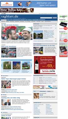 Content-Ad je Woche je Monat (300 x 250 Pixel) 150,00 Euro 475,00 Euro Infos und Buchung: Schwäbisches Tagblatt GmbH Uhlandstraße 2, 72072 Tübingen Telefon 07071/ 934-192 crossmedia@tagblatt.