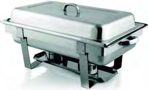 Chafing-Dishes Chafing Dish Royal, 1/1 GN 620 x 355 x 305 mm Verpackung: 625 x 370 x 235 mm Gewicht: 4,1 kg / 5,1 kg Code: SDA-110
