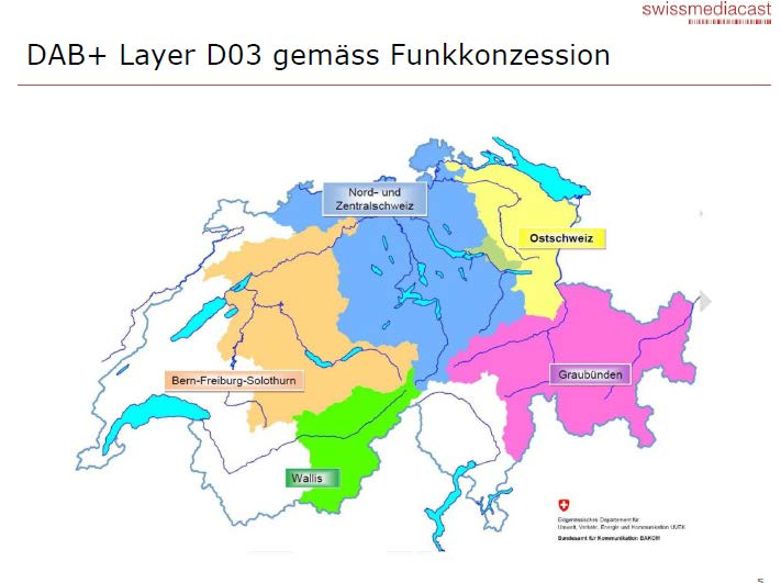 Privatradios Deutschschweiz (Layer D03) Regionen: Nord- und Zentralschweiz, Ostschweiz,