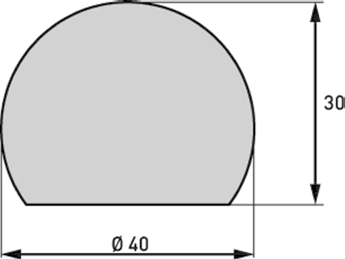 weiß Warn- und Schutzprofil CC 1000x41 PU Y331 32,00 1000x41 PU Y330 32,00