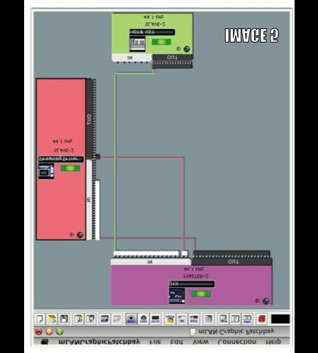 Kanäle 1-8 sind analoge Eingangskanäle Kanäle 9-16 uand 17-24 sind die 16 mlan (Digital-) Eingänge, wie in der AUDIO Ansicht der Graphic Patchbay dargestellt.