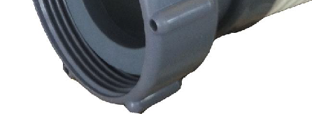 Der Anschluss an die Saugleitung erfolgt mit einem Verbindungsschlauch mit einem Durchmesser von 40 mm. Zu beachten!