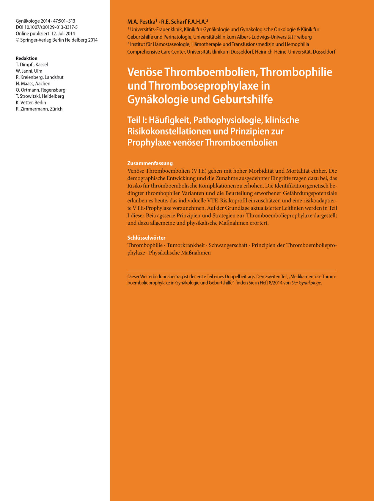 T. Dimpfl et al. (Hrsg.), Weiterbildung Gynäkologie und Geburtshilfe, DOI 10.