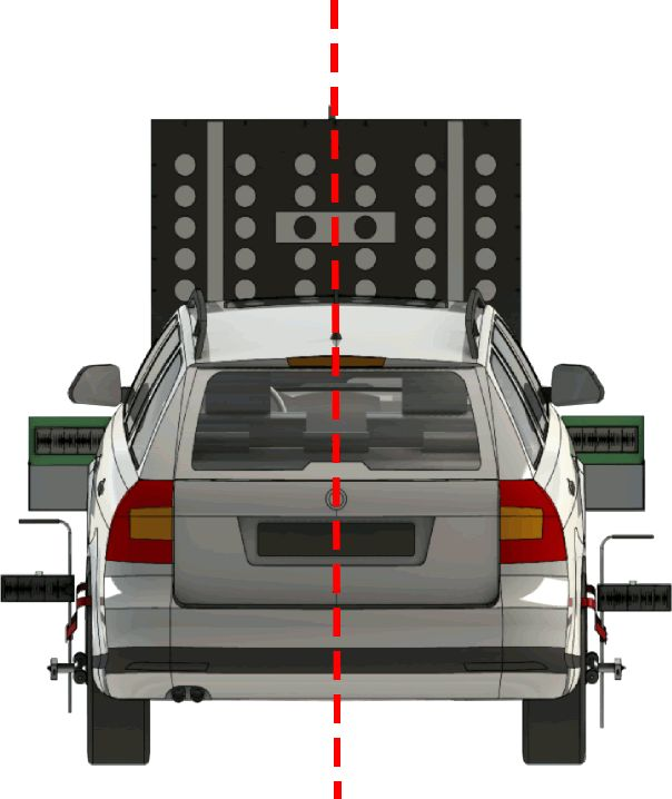 CSC-Tool Mit CSC-Tool arbeiten CSC-Wand parallel zum Fahrzeug positionieren 6. Schritte 4 + 5 für 2. Lasermodul durchführen. 7.