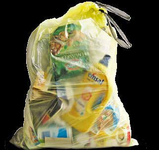 Der Gelbe Sack ist das Sammelsystem für gebrauchte Verkaufsverpackungen aus Metall, Kunststoff und Verbundmaterialien.