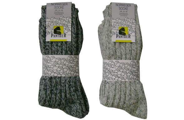 Norweger-Socke 3er Teilung 51% Wolle, 34% Polyacryl, 15% Polyamid