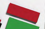 Rot, Blau, Grün, Gelb n 1,7 mm stark, permanent magnetisiert n Haftkraft: 50 g/cm 2 n Artikelnummer um die