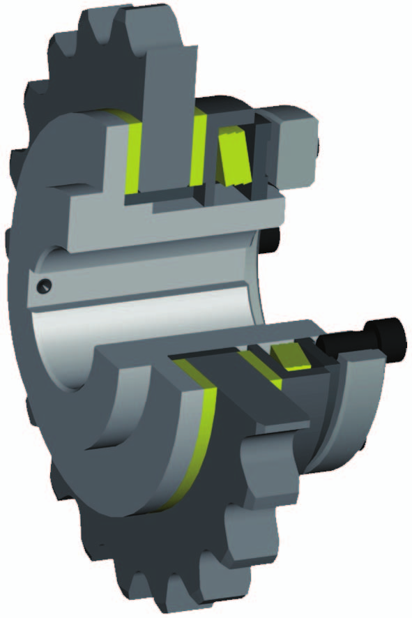 Rutschnabe Aufbau und Funktion Standard mit Kettenrad mit ROTEX Überlastschutz bis zu 6800 Nm (Standard) Lieferbar mit eingebautem