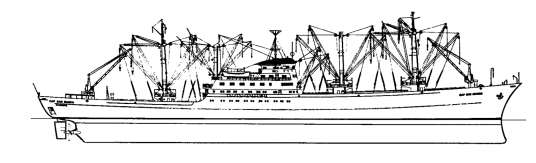 Sechs Schiffe dieses Typs liefen Anfang der 60er Jahre bei den Howaldtswerken in Kiel und Hamburg für die Reederei Hamburg-Süd vom Stapel.
