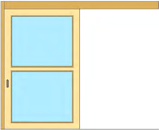 1-flüglige Schiebetüre