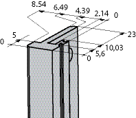 1 Höhensprossen 19" 66-275 19" Höhensprosse Typ Systemkit 12K Für Standard Seitenwand 2 mm Form zur direkten ufnahme der EMV Dichtung 81-062-XX 1 Höhensprosse ohne Befestigungsmaterial 4.8.3.