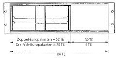 3) eingesetzt wird Obere und untere bdeckplatten müssen separat bestellt werden (siehe Tabelle) Lüfterfrontplatten für