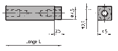 5 mm verzinktem Stahl mit den gleichen Befestigungslöchern wie Leiterplatten für IEC 60297 n * 5.08 = theoretische Frontplattenbreite x * 5.
