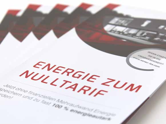 SENEC. Printprodukte SENEC. Flyer Energie zum Nulltarif Artikel-Nr.