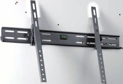 WANDHALTERUNGEN Universal Wandhalter, neigbar Kleiner, neigbarer TITAN TV Wandhalter aus Aluminium Neigbarer TV Wandhalter aus Aluminium für Bildschirme von 48-102cm /19-40'' Bildschirmdiagonale, max.