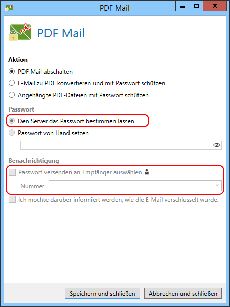 Ausblendbare Bereiche Bild 15: Ausblendbare Funktionen im PDF Mail Dialog (rot umrandet) Die Option Abholbestätigung im De-Mail