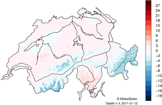 MeteoSchweiz Klimabulletin Dezember 2016 4 Temperatur, Niederschlag und