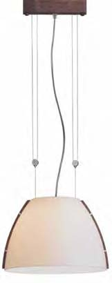 seit 2005 LUNA Pendelleuchte höhenverstellbar Pendant lamp height adjustable Design DOMUS Team Die LUNA- Pendelleuchte erhält ihren Charme durch den Materialkontrast der beiden elegant gebogenen