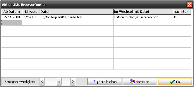 svplan Infoboard 7 2.4 Vertretungsplanfenster Im Vertretungsplanfenster werden HTML-Dateien dargestellt.