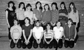 Mannschaften und Gruppen im Jubiläumsjahr 1980 Mädchengymnastikgruppe.