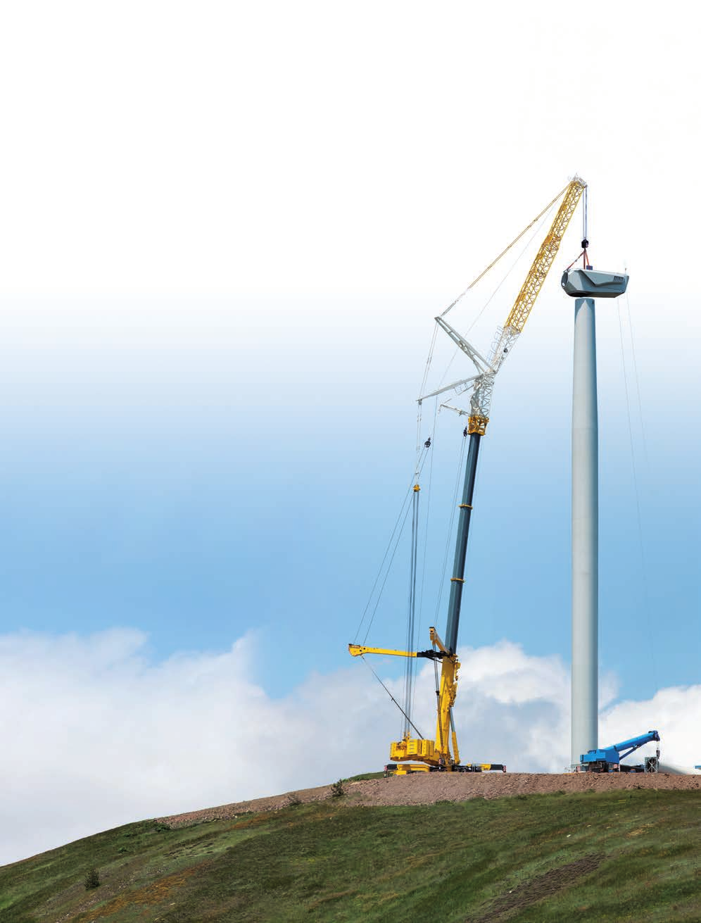 5 Konzepte für die Windkraft Liebherr bietet optimierte Krankonzepte für unterschiedlichste Situationen und Anforderungen bei der Montage von n für höchste Effizienz und Wirtschaftlichkeit.
