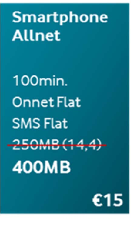 Launch Promotion bis zum 31.03.2015 150MB mehr Datenvolumen im Tarif Smartphone Allnet! Und ab 02.09. sogar auch in der Allnet Flat (s. Folgeseite)!