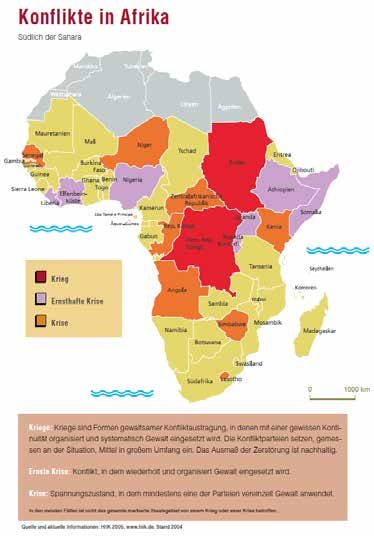 Abb.3: Konflikte in Afrika südlich der Sahara 57 56 Banse 2005, S.