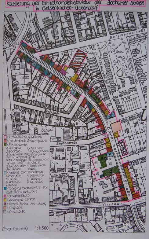 Abb.15: Kartierung der Einzelhandelsstruktur der Bochumer