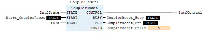 Funktionsbausteine ERR: Sollte ein Fehler bei der Ausführung der Funktion auftreten, dann wird dieser Ausgang gesetzt, nachdem der BUSY-Ausgang zurückgesetzt wurde.
