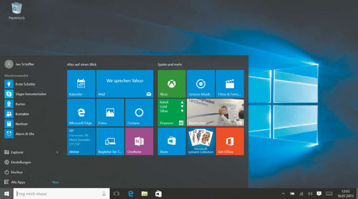 Report Windows 10: Neue Funktionen Das Startmenü von Windows 10 will die Vorzüge der klassischen Bedienung von Windows 7 mit der Kachelwelt von Windows 8.1 verbinden. Gesprächskontext.
