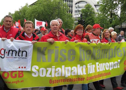 Mai 2009 zeigten die europäischen Gewerkschaften Stärke.