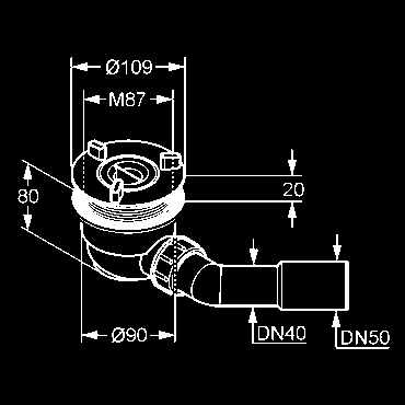 Wannen-und Duschabläufe KLUDI TASSO 90 Ablaufgarnitur für flache Duschwannen mit 90 mm Ablaufloch-Durchmesser mit herausnehmbarem