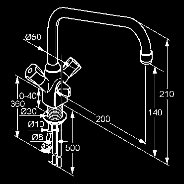 (360 ) Luftsprudler M 22 x 1 ein Anschluss für Wasch-/Spülmaschine Kupferrohre 10 mm PA-IX