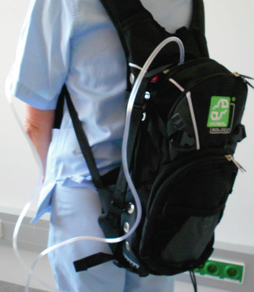 TRANSPORT/ MOBILITÄT Empfehlung: Transportieren Sie Ihre mobile Einheit immer aufrecht. Rucksack mit Spirit Caddy mit Spirit Rollator mit Korb mit Spirit 3.