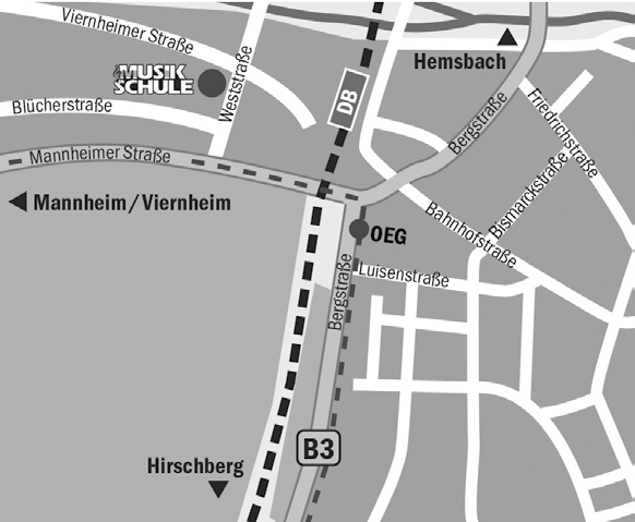 Musikschule mit neuem Domizil! Weststraße 12 in Weinheim Ihre Musikschule in Laudenbach, Hemsbach, Weinheim und Hirschberg!