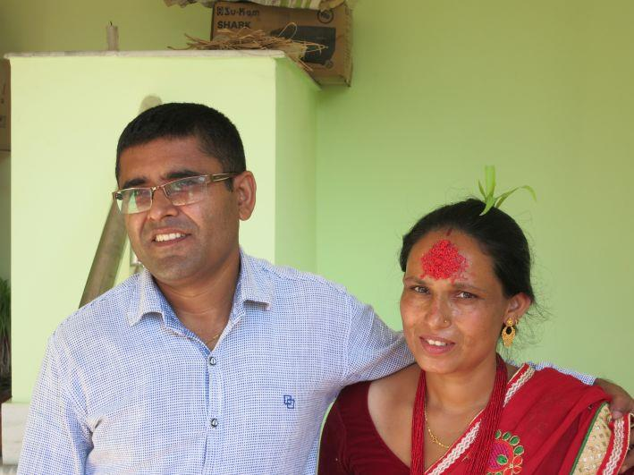 & Pratistha Bruder Gokul, seine Eltern und