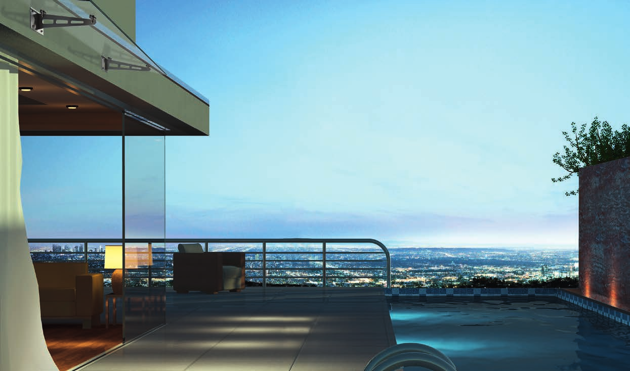 NEU! Design mit Durchblick: Das neue CANOPY BLADE Ganzglasvordachsystem Die BLADE Vordachsysteme von GLASSLINE mit ihrem einzigartigen Design sorgen für freie Sicht nach oben.