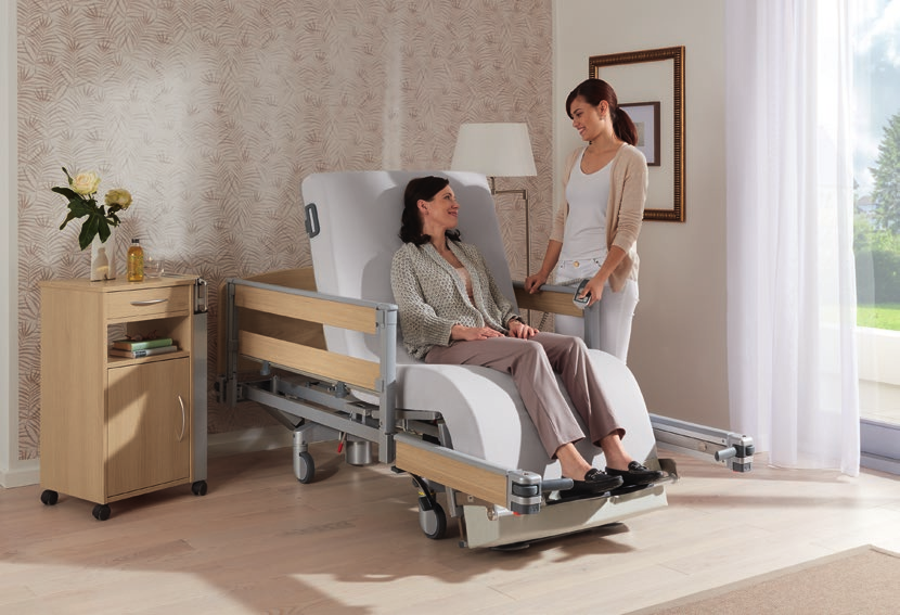Vorteile im Überblick Unterstützung der Angehörigen und Pflegekräfte Sitzposition mit nur einem Knopfdruck rückenschonende Mobilisierung ergonomisches Arbeiten durch max.