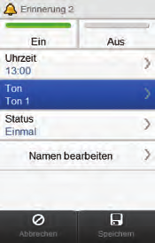 10 7 8 9 HINWEIS Sie können einen Erinnerungston testweise