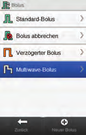6.3 Programmieren und Abgeben eines Multiwave-Bolus Hauptmenü > Pumpe > Bolus >