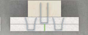 Befestigung von fermacell Gipsfaser-Platten mit Klammern, speziell auch im Deckenbereich.