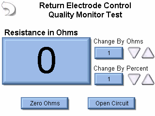 REM/ARM/CQM Mit der REM/ARM/CQM im Hauptmenü kann der CQM-Test für die Neutrale Elektrode aufgerufen werden.