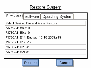 Vorherige Versionen wiederherstellen Jedes Mal, wenn der SECULIFE ESXTRA aktualisiert wird, wird eine Sicherungsdatei der vorherigen Version erstellt für den Fall, dass diese einmal benötigt wird.