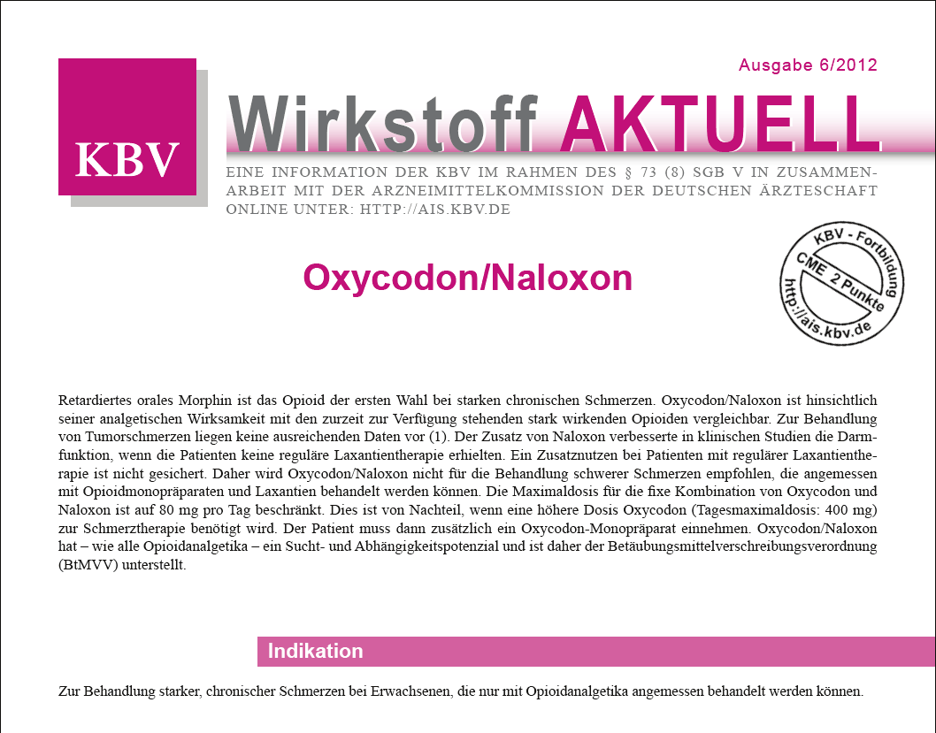 Oxycodon/Naloxon (Targin