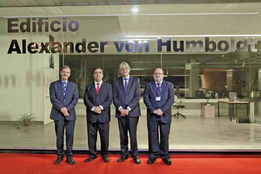 Einweihung des neuen Lehrgebäudes Alexander von Humboldt an der Universidad Pablo de Olavide in Sevilla, Spanien, anlässlich der Jahrestagung der Asociación Alexander von Humboldt de España im