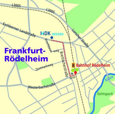 Frankfurt-Rödelheim Start: Bahnhof Rödelheim / Westerbachstraße Ziel: Eschborner Landstraße 42, 60489 Frankfurt-Rödelheim Gesamtstrecke: 700 m Anreise mit der Bahn Vom Hauptbahnhof Frankfurt fahren