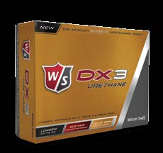 WILSON STAFF DX3 URETHANE Der Multilayer Dx3 urethane ist die beste Lösung für Spieler, die einen Spinball im Tourformat, maximale GreensideKontrolle und hervorragende Distanzleistung suchen.