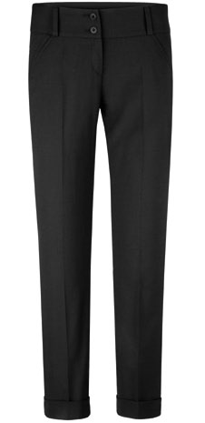 38 Schrittlänge 72 cm Ladies trousers low rise cigarette cut ankle length with turn up 2 side