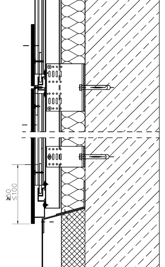 Sockelabschluss Vertikalschnitt: Ausführung mit Plattentragprofil Fensterbrüstung Vertikalschnitt: Ausführung mit Plattentragprofil Der