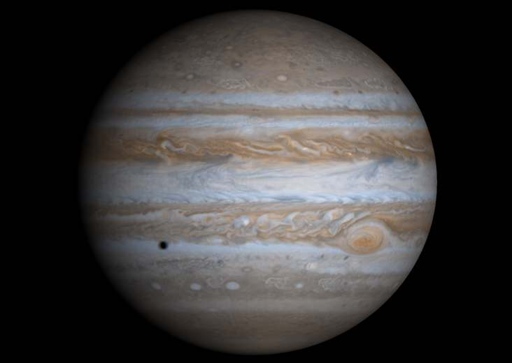 Jupiter ist der fünfte Planet von der Sonne aus und bei weitem der größte in unserem Sonnensystem.